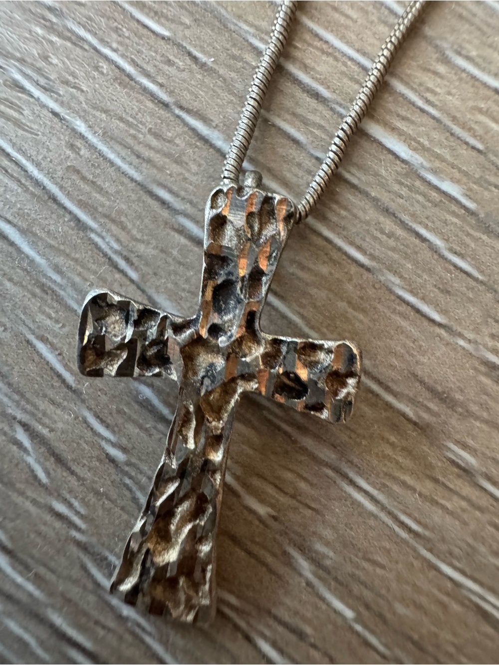 Sterling silver cross necklace